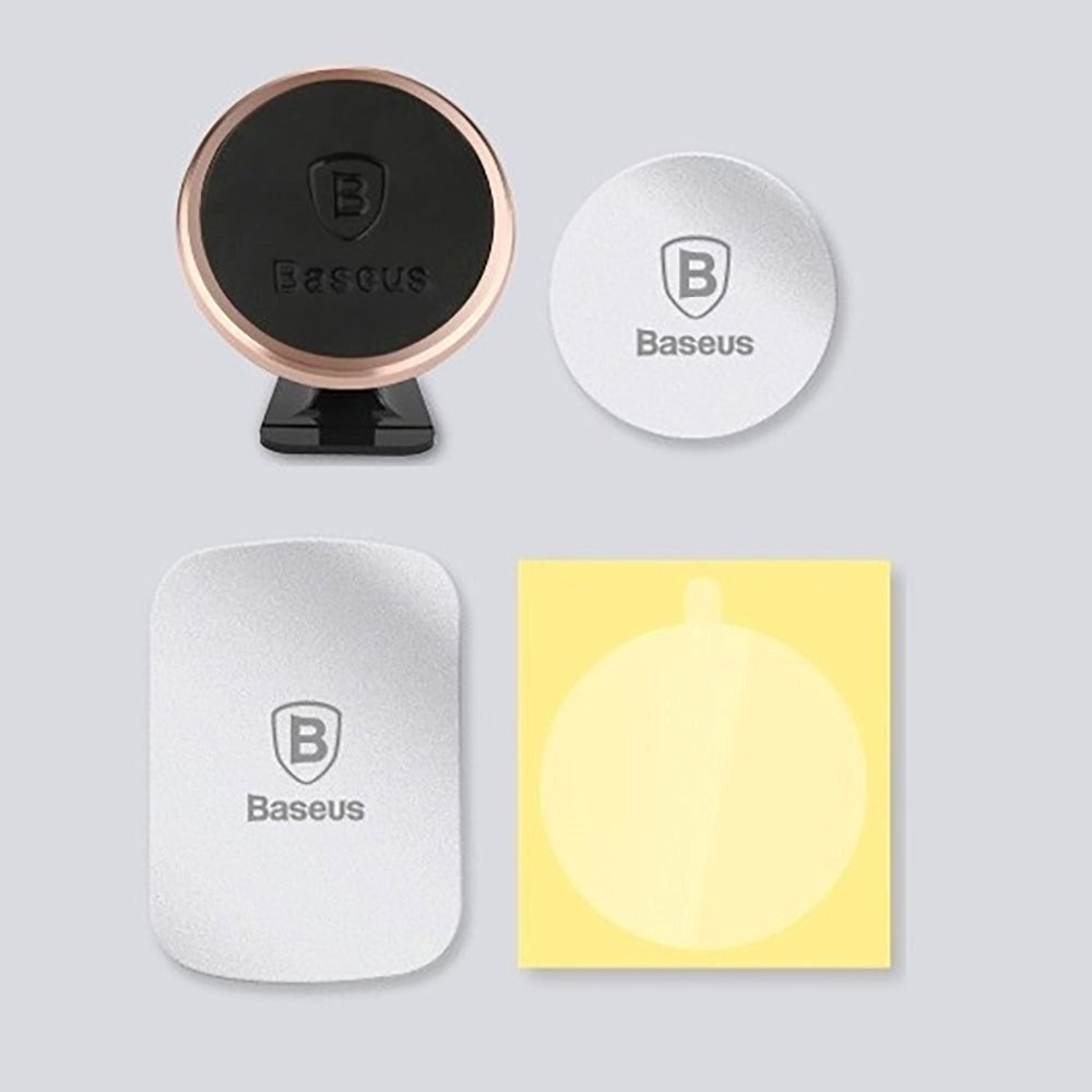 Baseus Dashboard Car Mount Magnetisk 360 Graders Mobilholder til Bil - Sort / Sølv