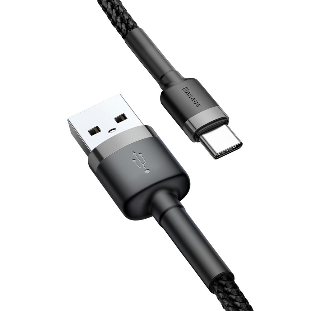 Baseus Cafule (3A/15W) USB-C Kabel 1 m. Sort