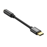 Baseus L54 USB-C til 3.5 mm Mini Jack Lyd Adapter - 9 cm - Sort