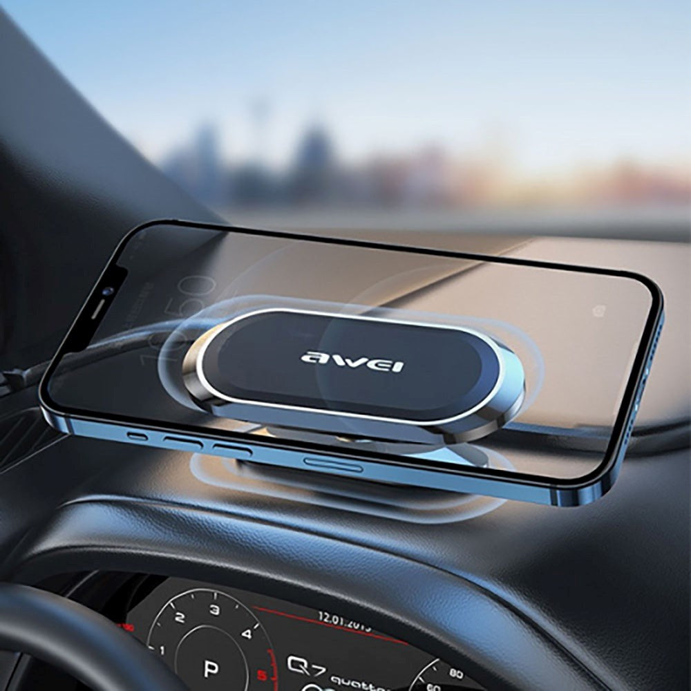 Awei X20 Magnetisk Mobilholder til Bilens Instrumentbræt - Sort