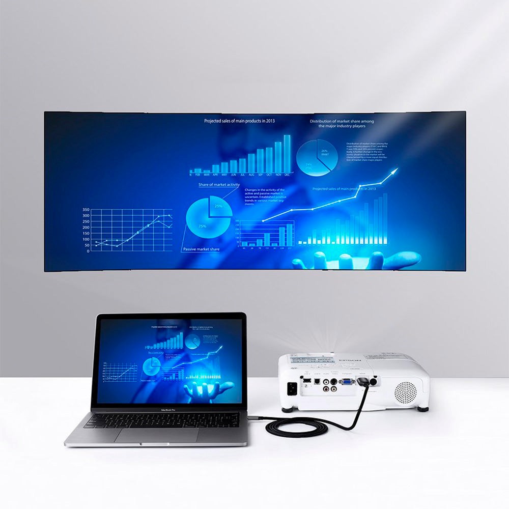 USB-C til HDMI 4K60Hz fra UGREEN - 1.5 Meter - Grå / Sort