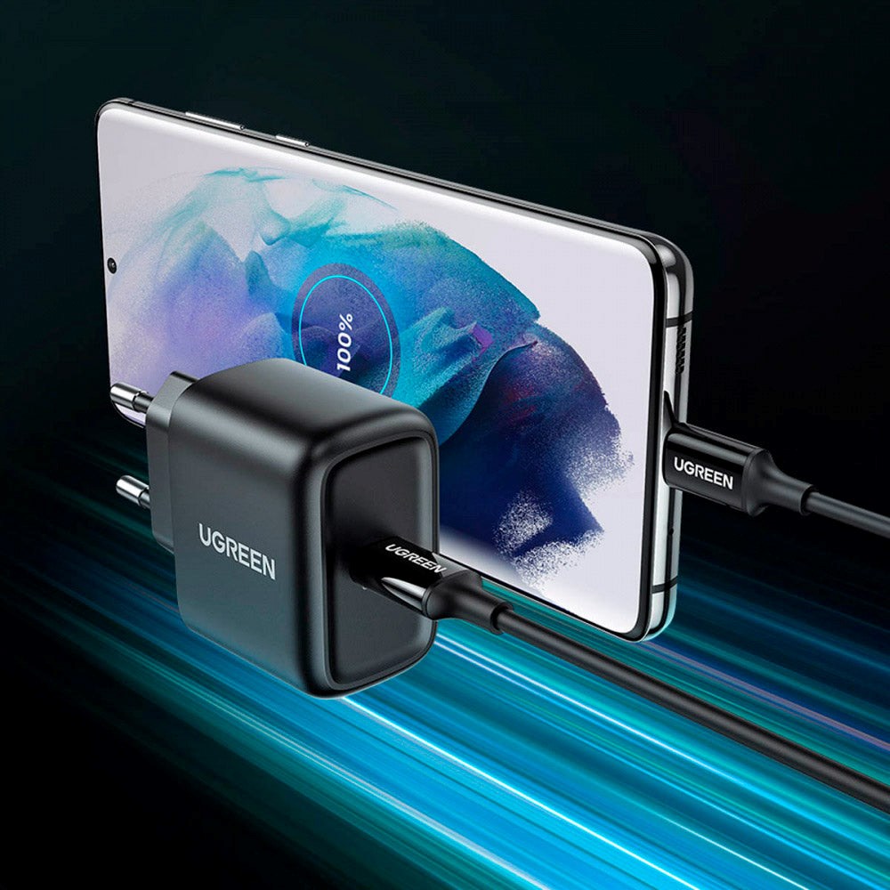 Ugreen 25W USB-C PD Hurtig Vægoplader - Sort