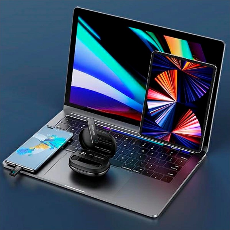 USAMS - Trådløs Lavalier Mikrofon Lightning - Sort