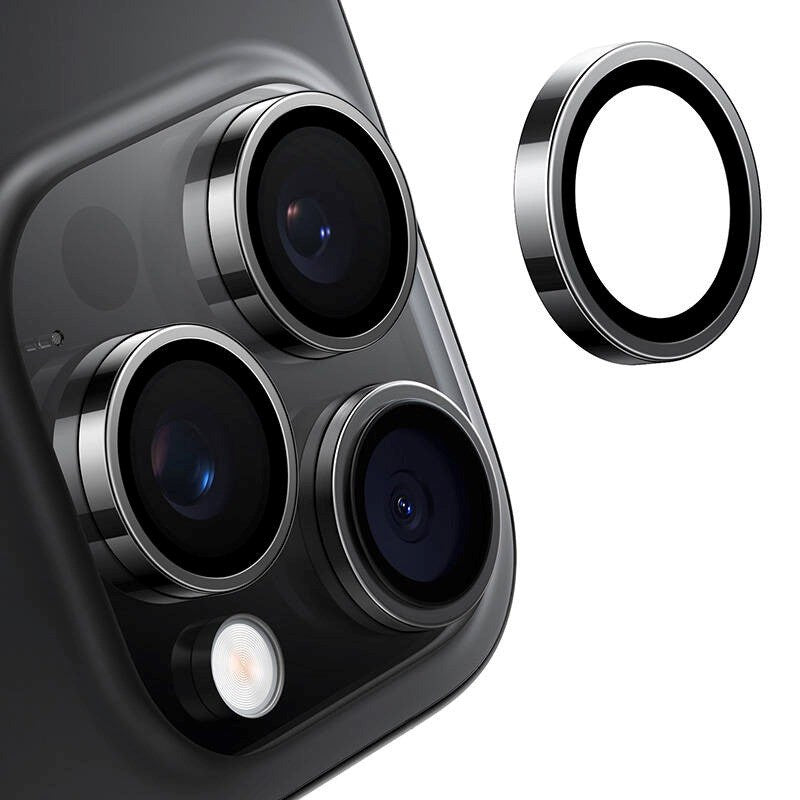 TORRAS iPhone 16 Beskyttelsesglas til Kameralinse - Sort