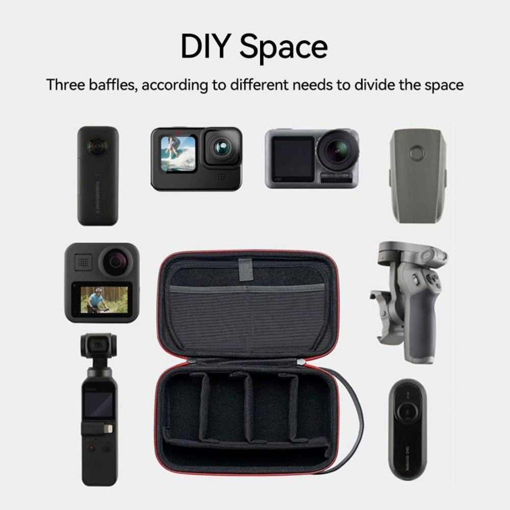 TELESIN Opbevaringstaske til Action Kamera & Tilbehør - Sort