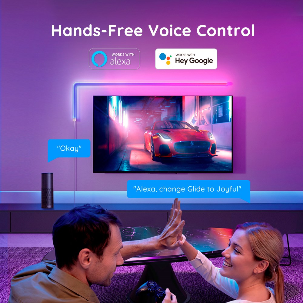 Govee Glide Wall Light Væglampe (8+4) - Hvid