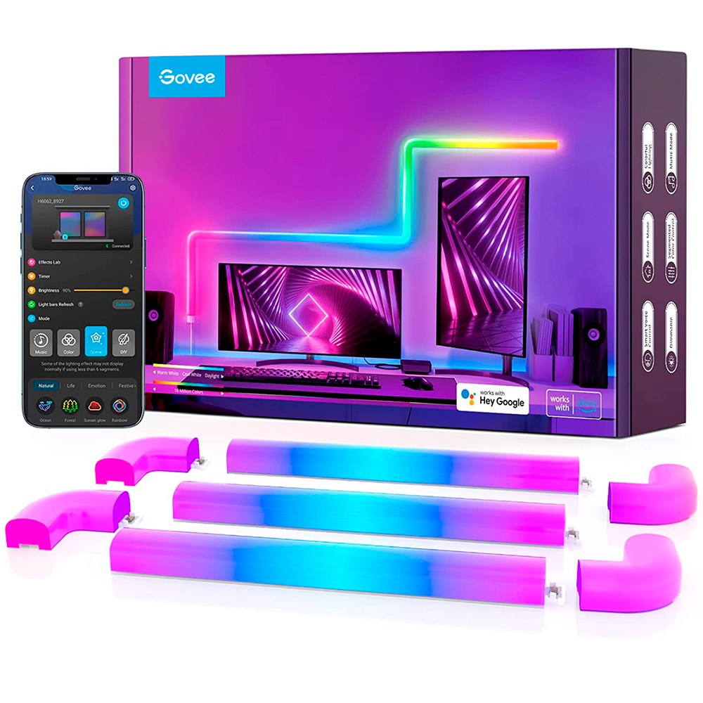 Govee Glide Wall Light Væglampe (8+4) - Hvid