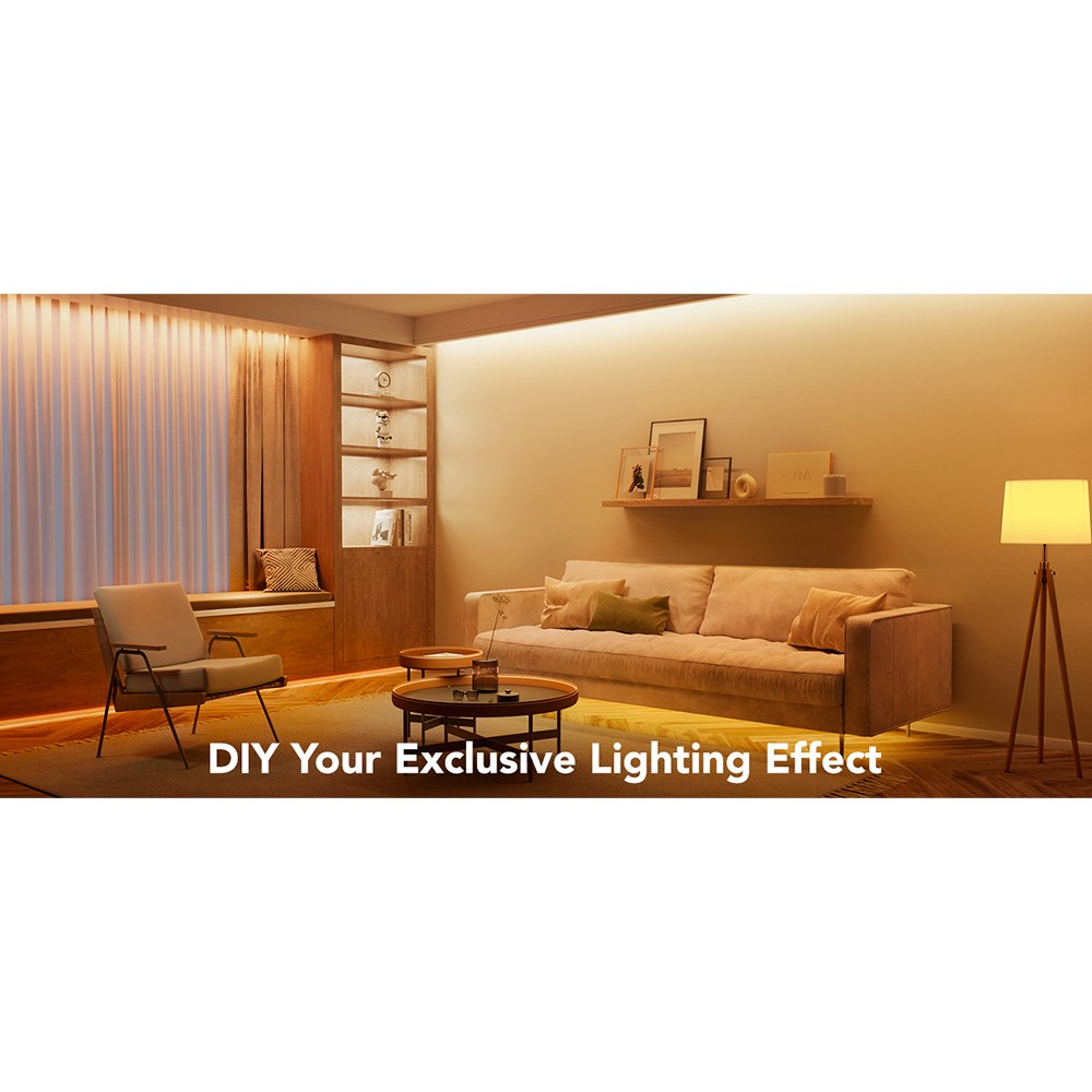 Govee RGB Smart Wi-Fi + Bluetooth LED Lysstrimmel - 5m - Hvid