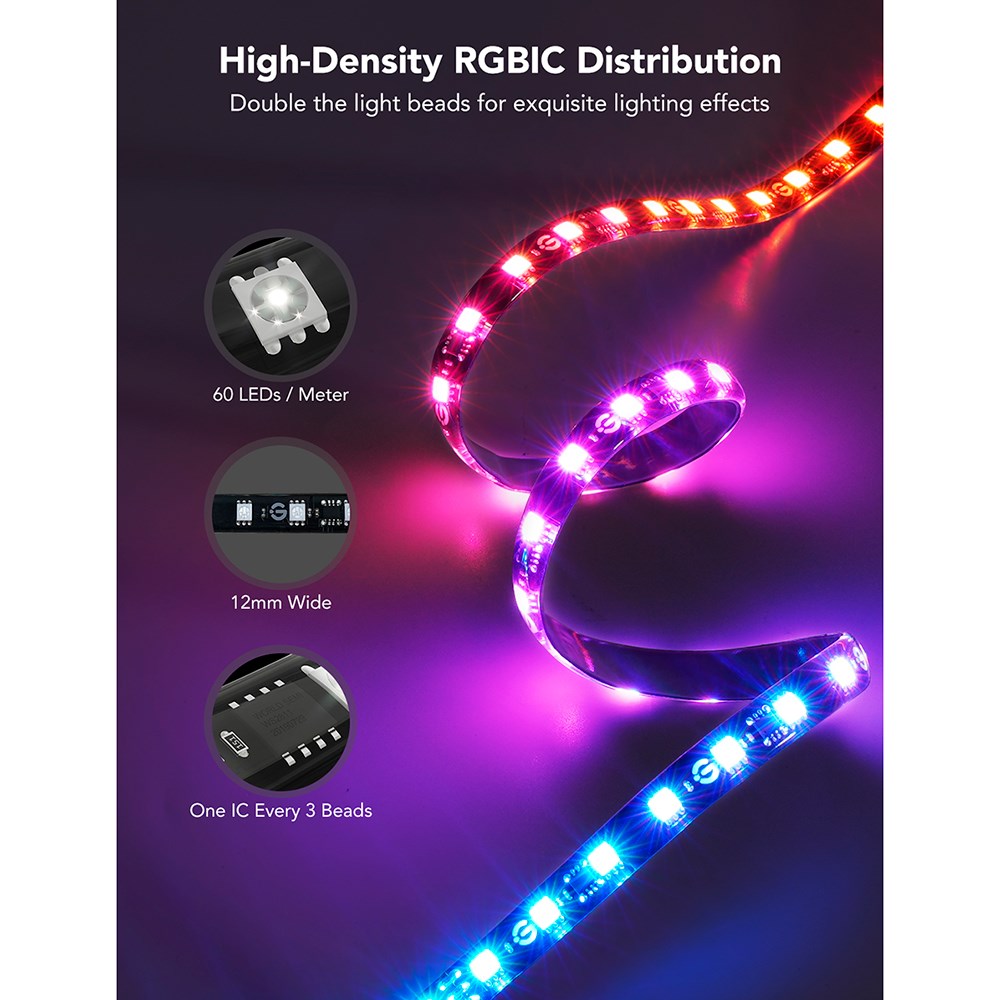 Govee T2 Envisual TV Backlight with Dual Cameras - 75 - 85" - Sort