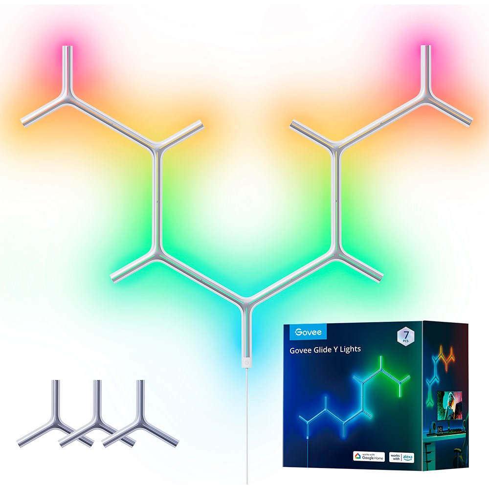 Govee Y Shape Lyspaneler - 7 stk. - Hvid