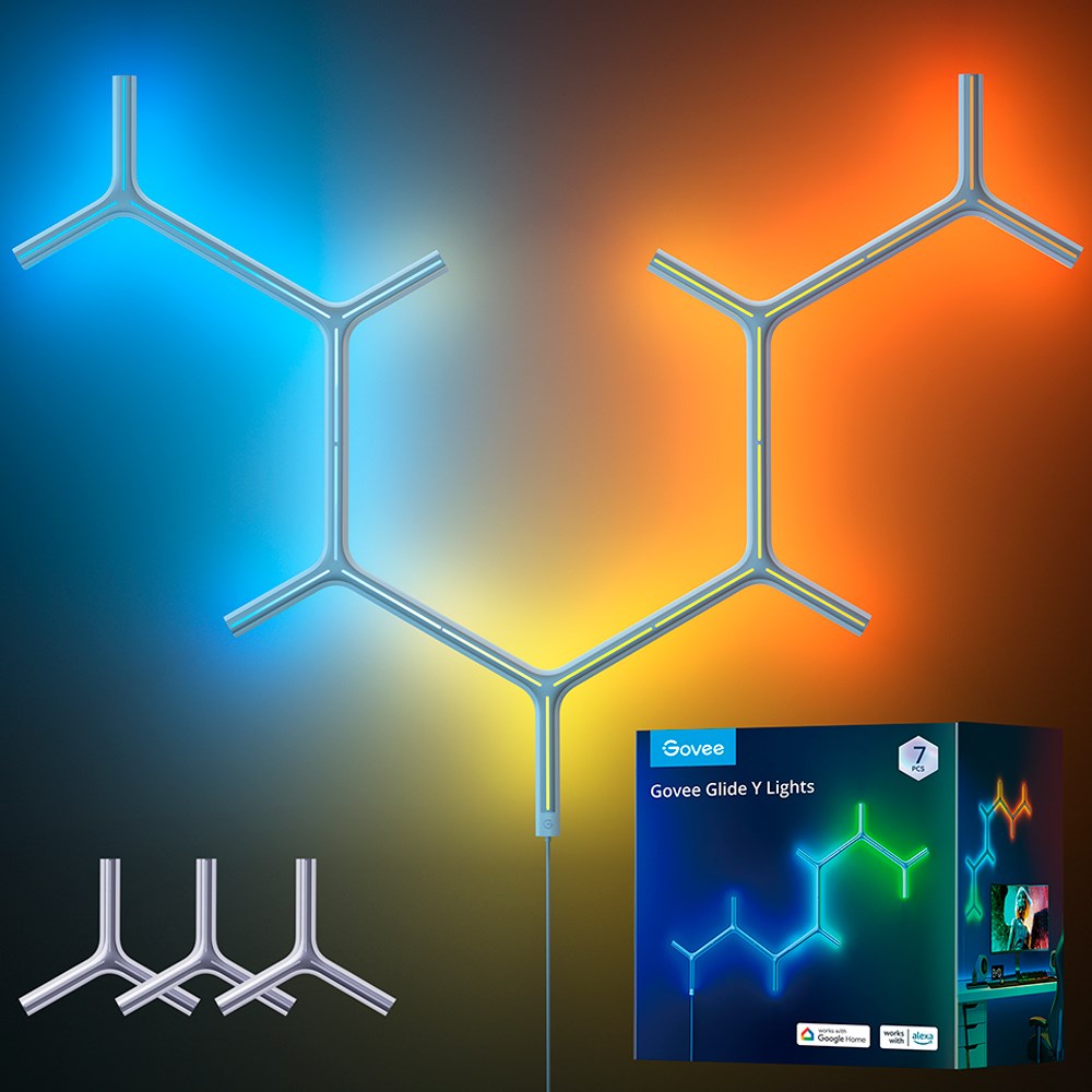 Govee Y Shape Lyspaneler - 7 stk. - Hvid