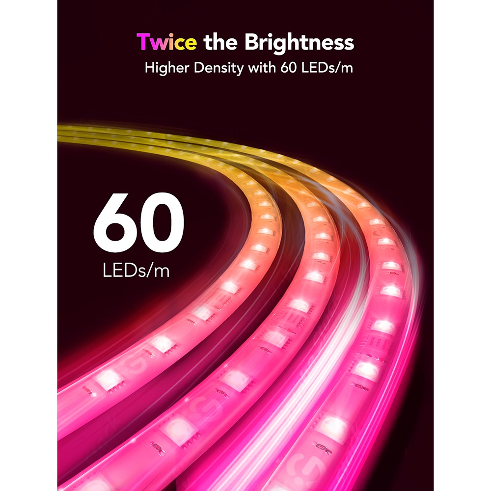 Govee RGBICW LED Strip Lights 1m Forlænger - Hvid