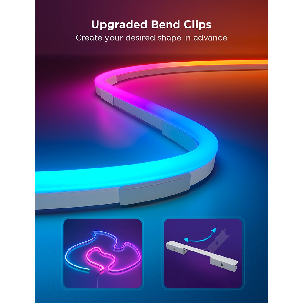 Govee Neon LED Lightstrip Lysstrimmel - 5m - Hvid