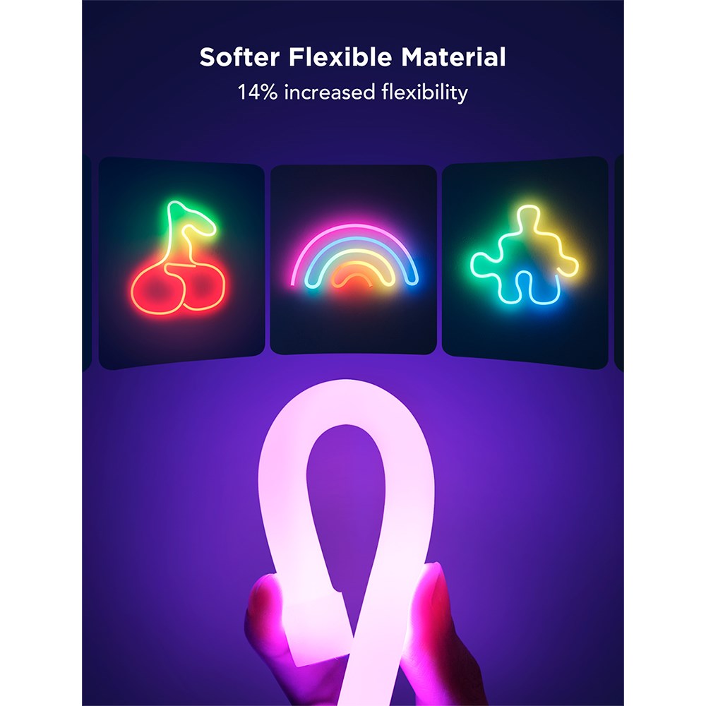 Govee Neon LED Lightstrip Lysstrimmel - 5m - Hvid