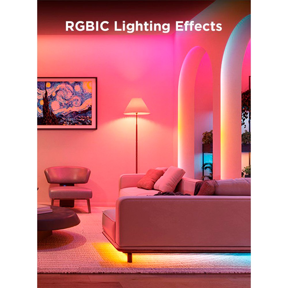 Govee RGBIC Wi-Fi + LED Bluetooth Strip Lights - 10m - Hvid