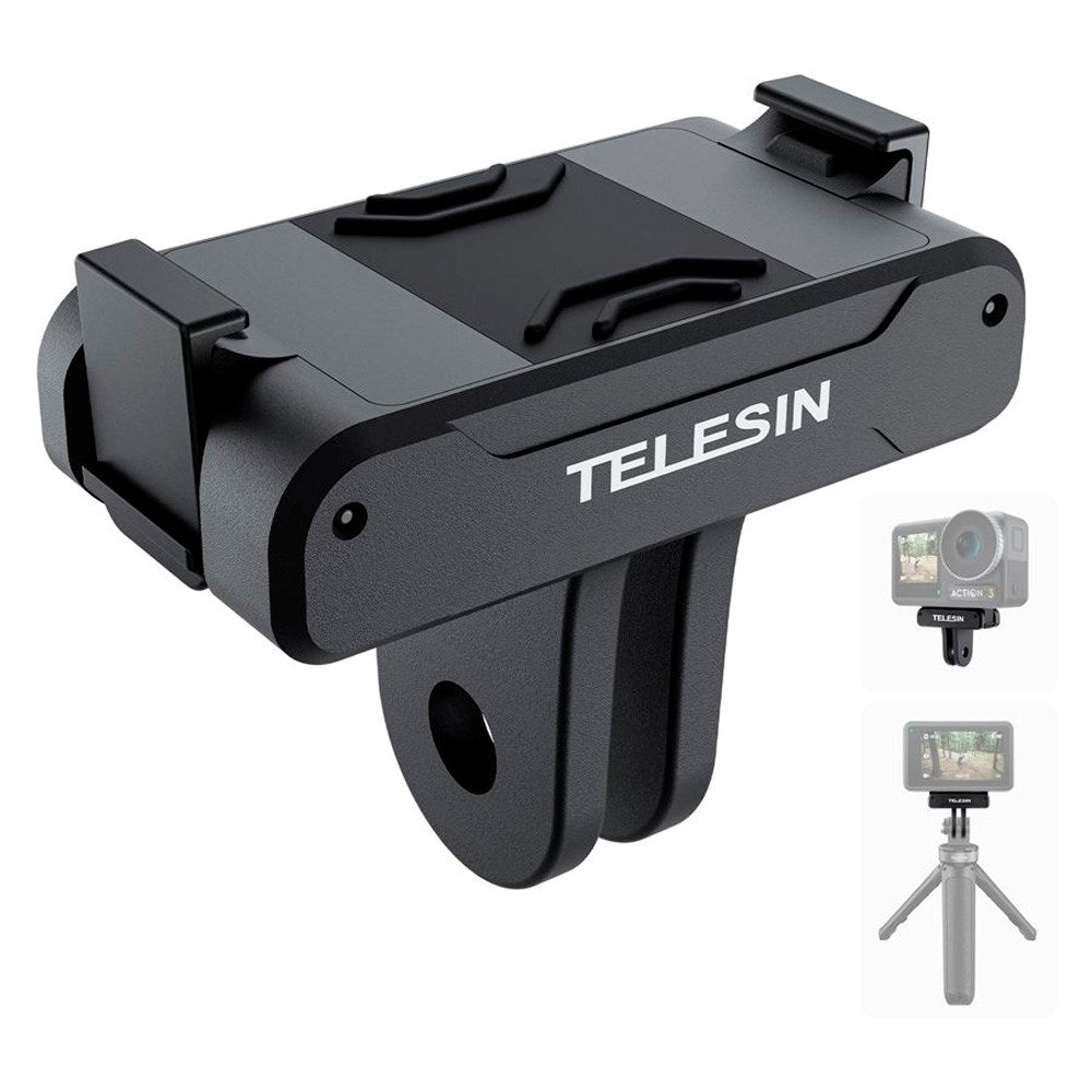 TELESIN - Magnetisk Dobbelt Claw Mount - DJI Osmo Action 3 / 4 / 5 Pro - Sort