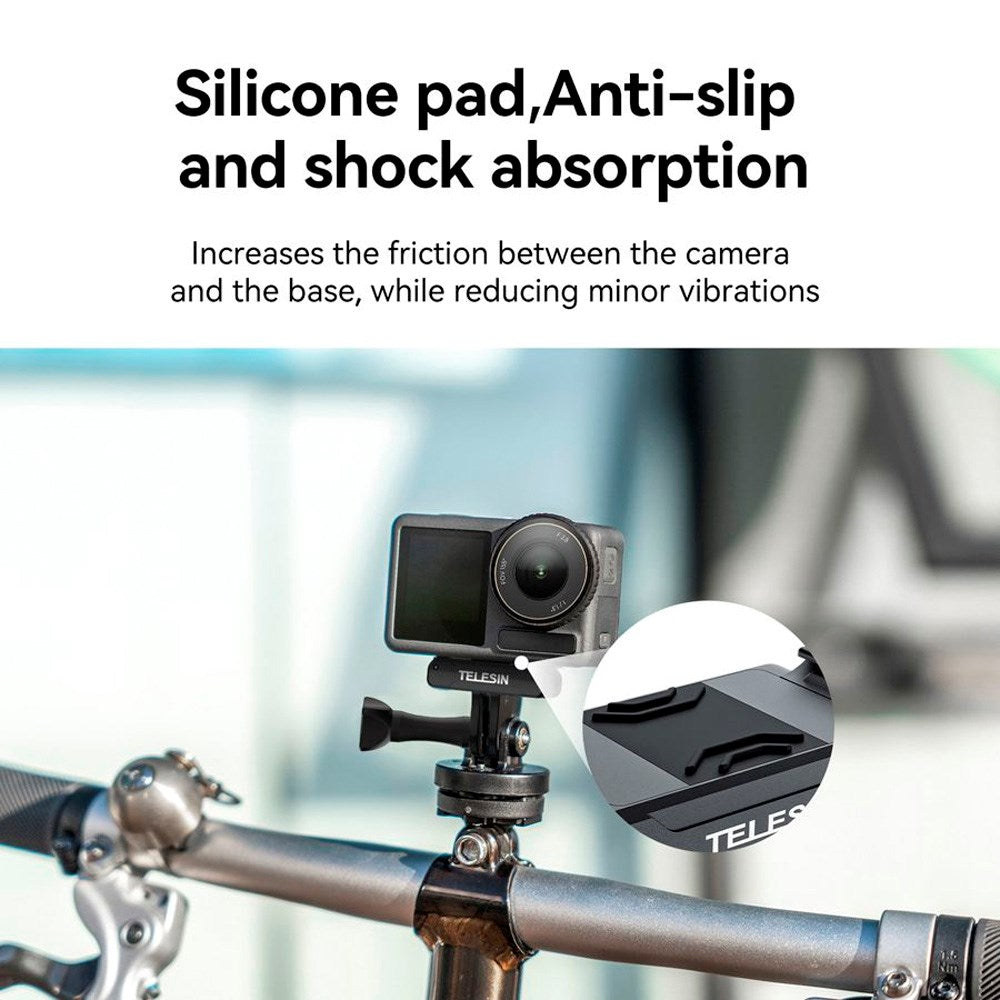 TELESIN - Magnetisk Dobbelt Claw Mount - DJI Osmo Action 3 / 4 / 5 Pro - Sort