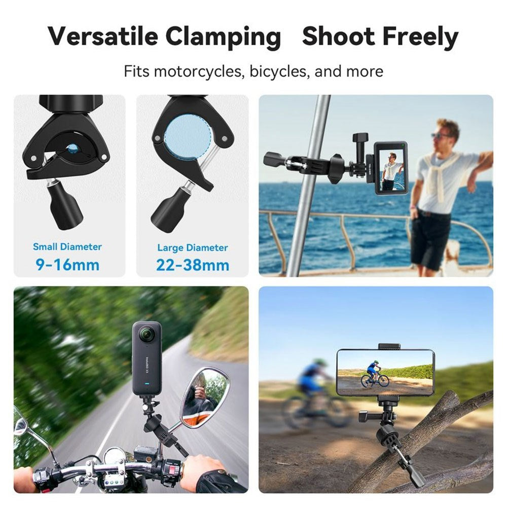 TELESIN Action Kamera Montering til Cykelstel - Sort
