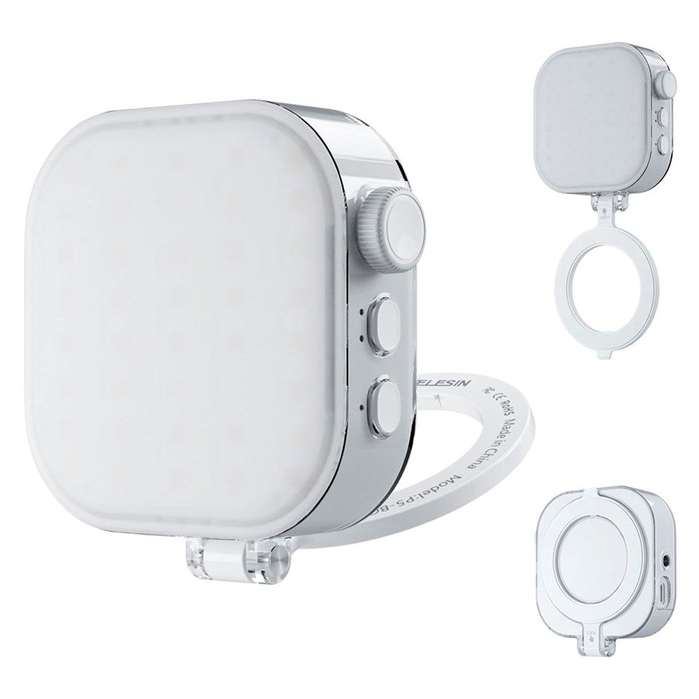 TELESIN - Magnetisk Multi Lys - Smartphone - MagSafe Kompatibel - Hvid