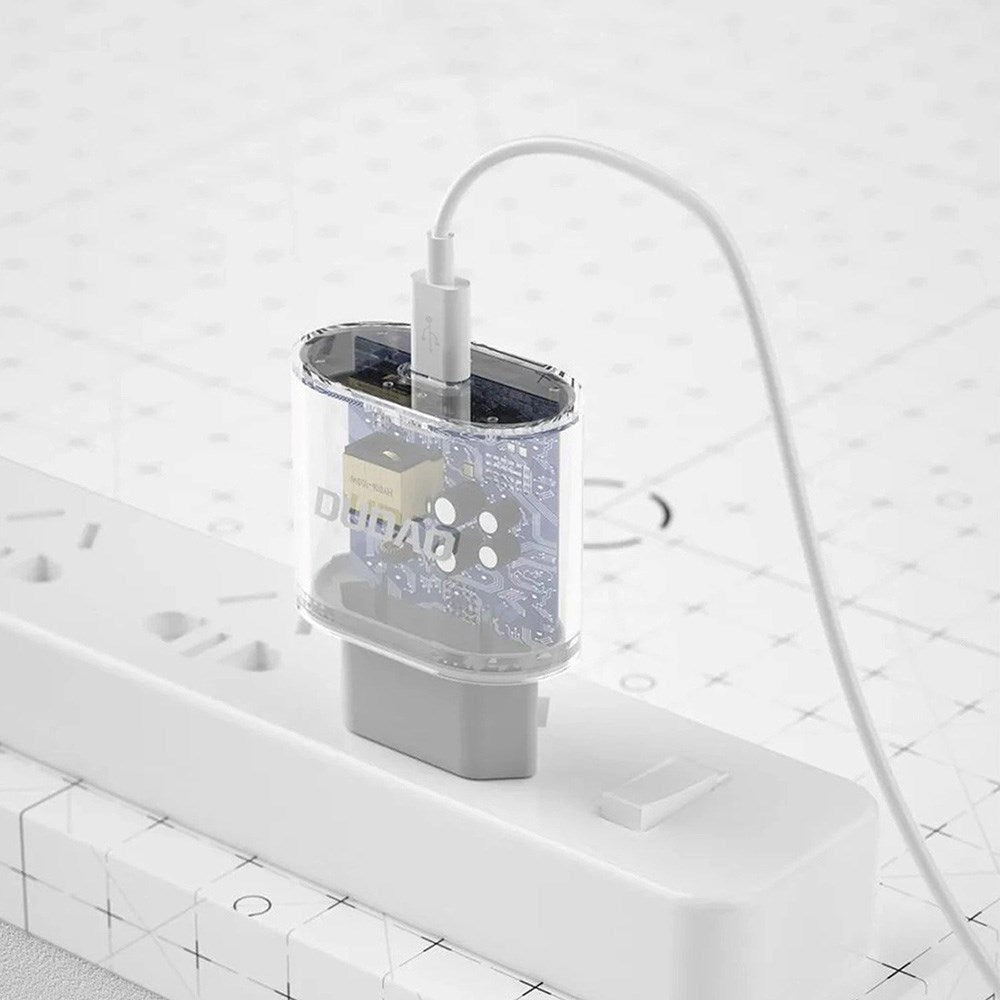 Dudao 20W PD Vægoplader USB-C med Kabel - Hvid