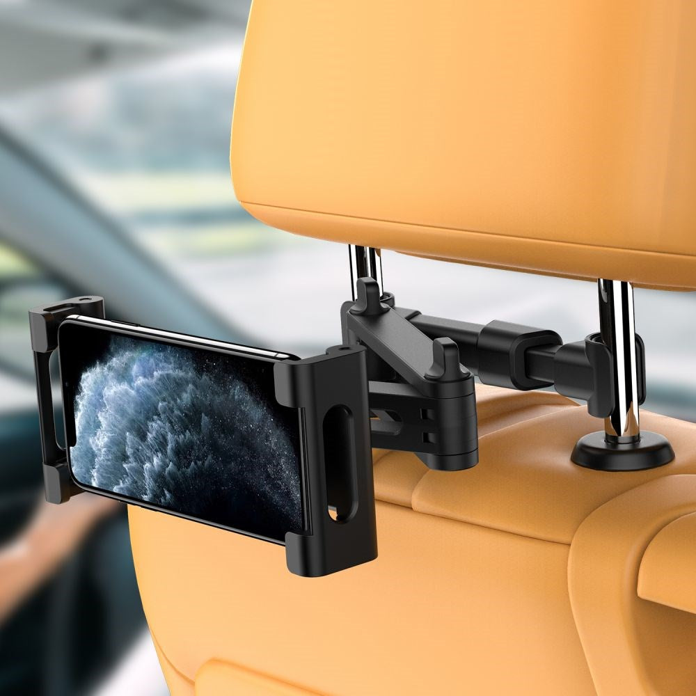 Tech-Protect Backseat Car Mount Til Bilens Nakkestøtte - Max Mobil: 135mm x 240mm - Sort