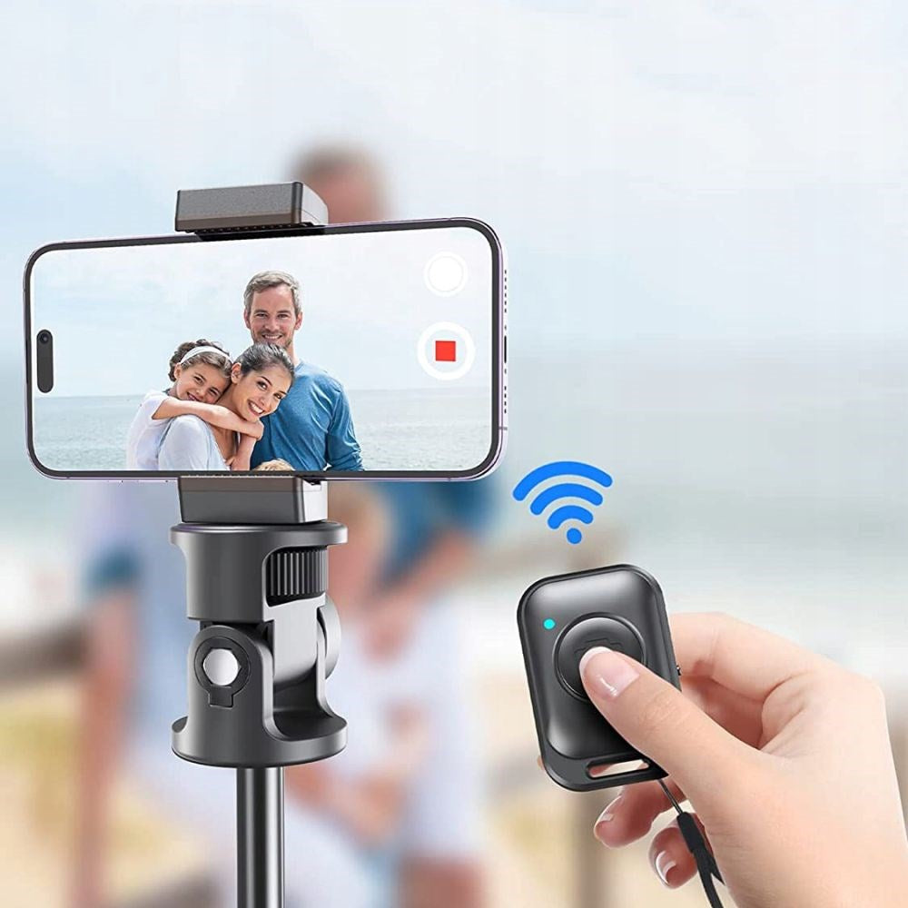 Tech-Protect L03S Kompakt Selfiestang m. Bluetooth & Tripodfunktion - Sort