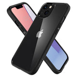 iPhone 13 Spigen Ultra Hybrid Bagside Cover - Gennemsigtig / Sort