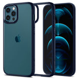 iPhone 12 / 12 Pro Spigen Ultra Hybrid Cover - Gennemsigtig / Blå