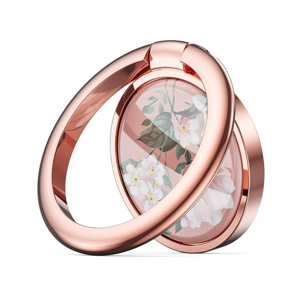 Smartphone Finger Ring Tech-Protect m. 3M Klister - Magnetisk - Flower Rose