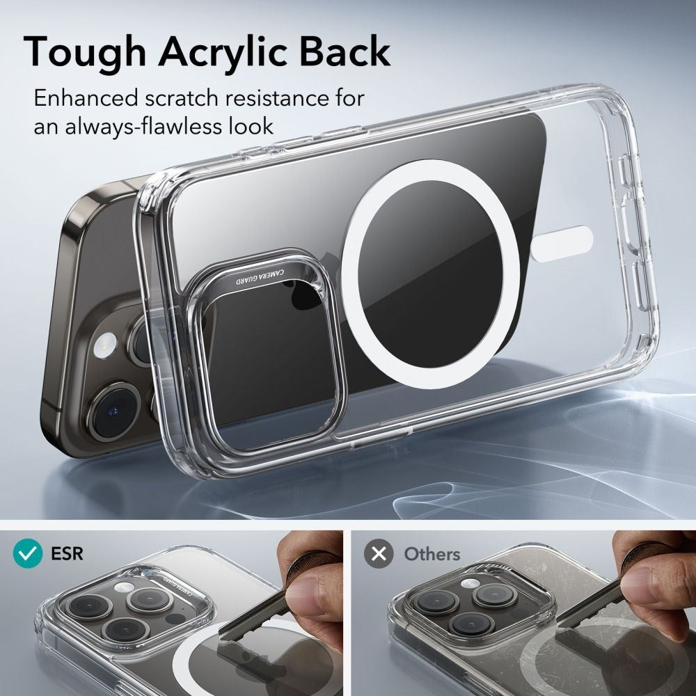 ESR iPhone 15 Pro Classic Hybrid Halolock Bagside Cover - MagSafe Kompatibel - Gennemsigtig