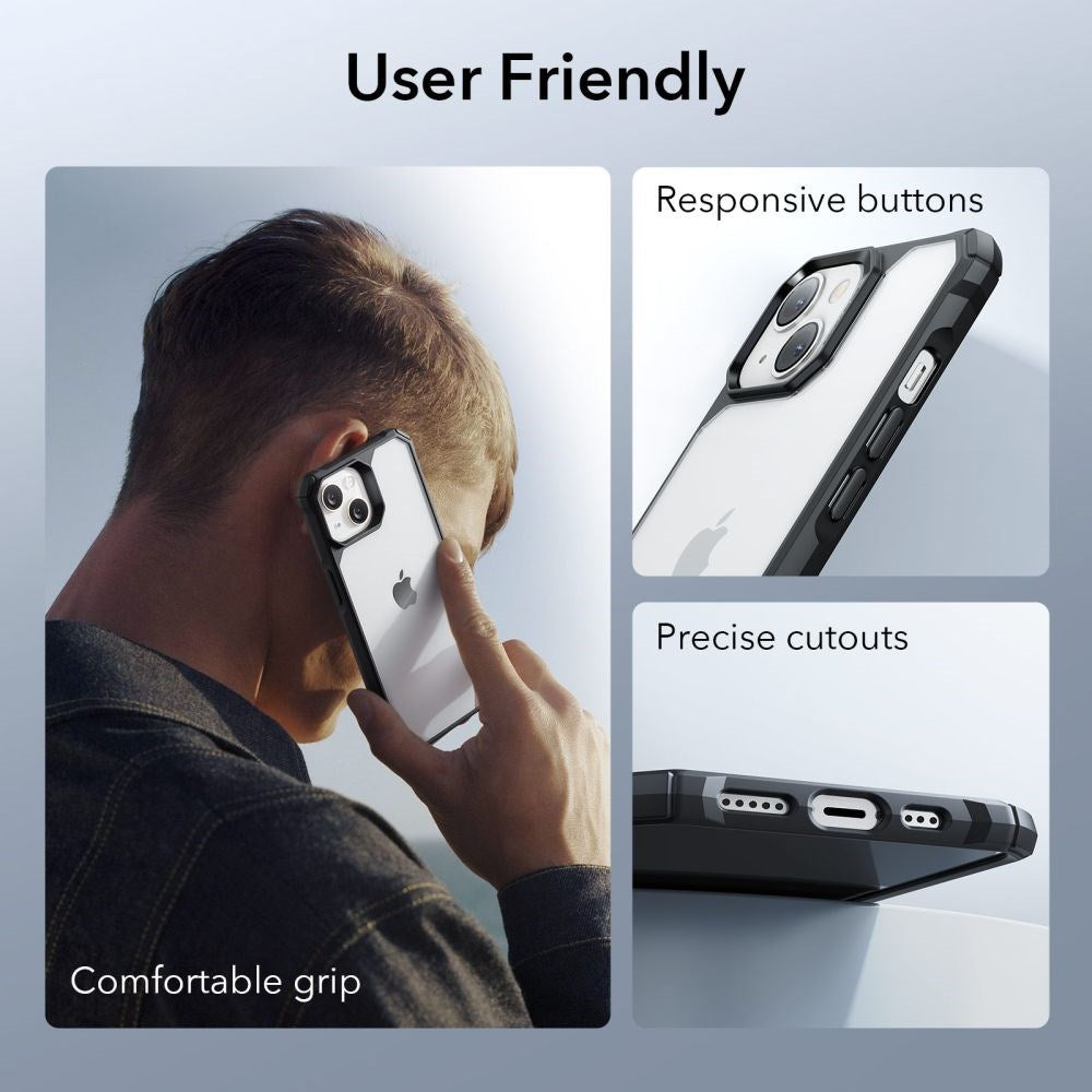 ESR iPhone 14 Plus Bagside Cover Air Armor Clear Hard Case - Gennemsigtig / Sort