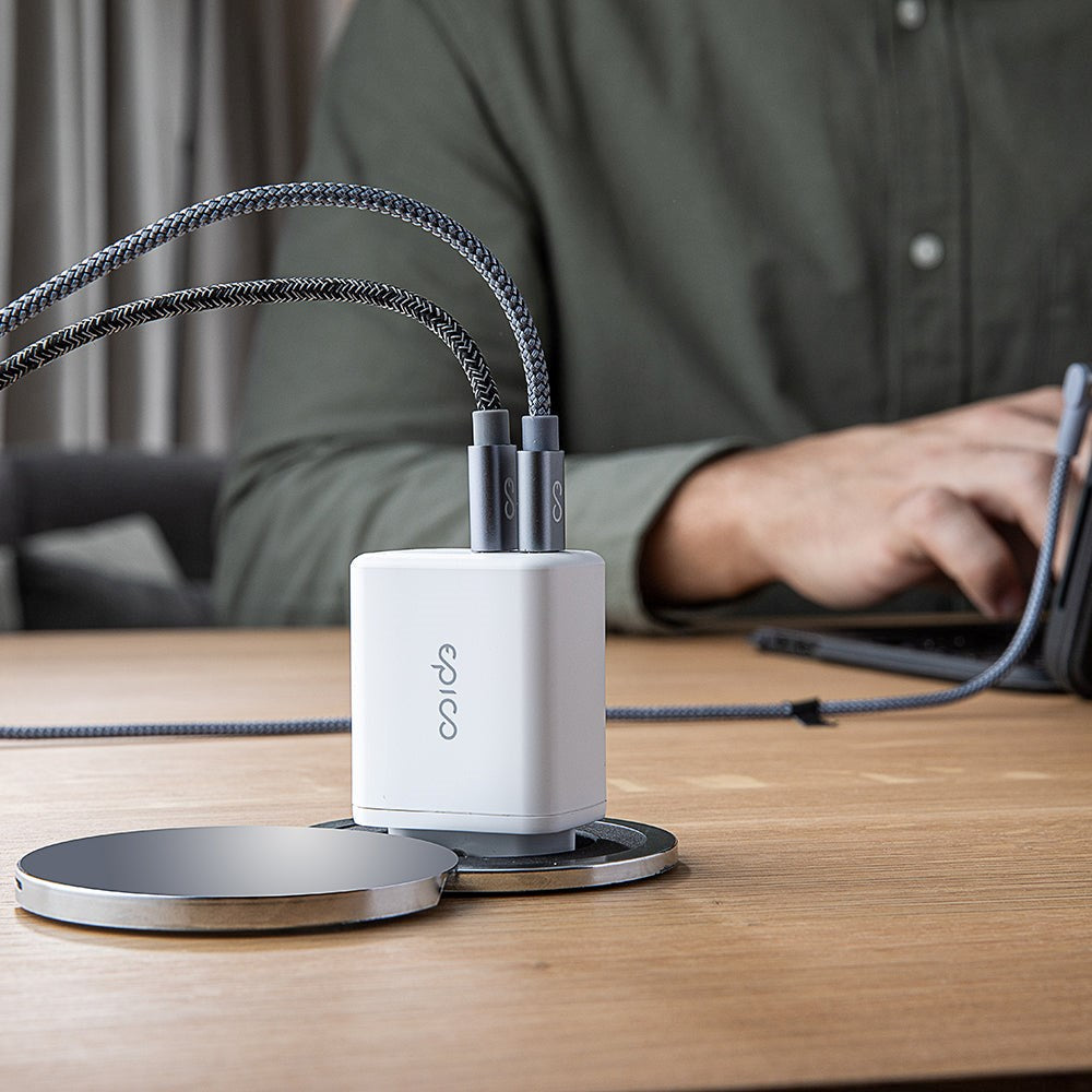 Epico PD 45W Vægoplader m. 2 x USB-C - Hvid