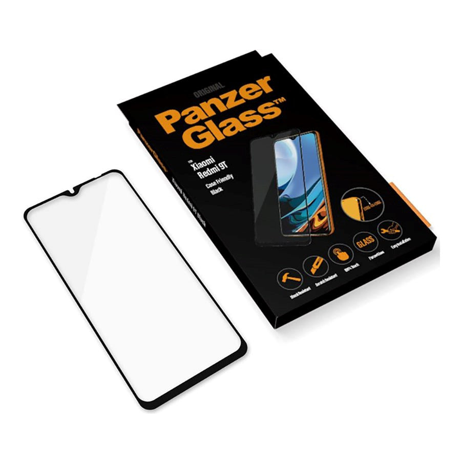 Xiaomi Redmi Note 9T (5G) PanzerGlass Skærmbeskyttelse - Case Friendly - Sort