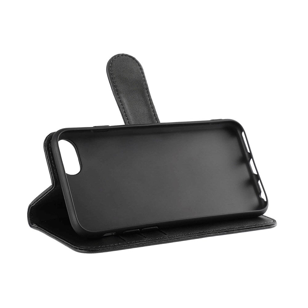 iPhone SE / 8 / 7 / 6 Classic Wallet Flip Cover m. Kortholder & Stander - Sort