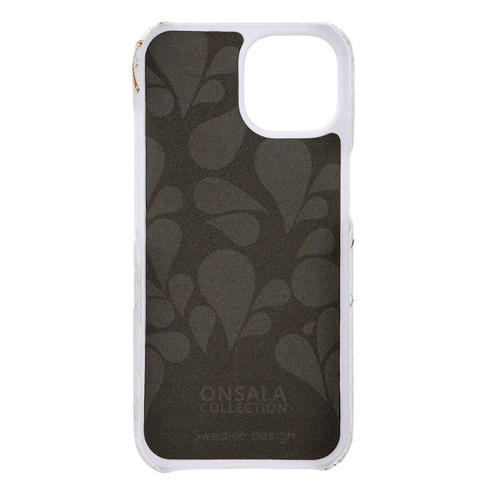 iPhone 15 GEAR Onsala Magseries Plastik Case - MagSafe Kompatibelt - White Rhino Marble