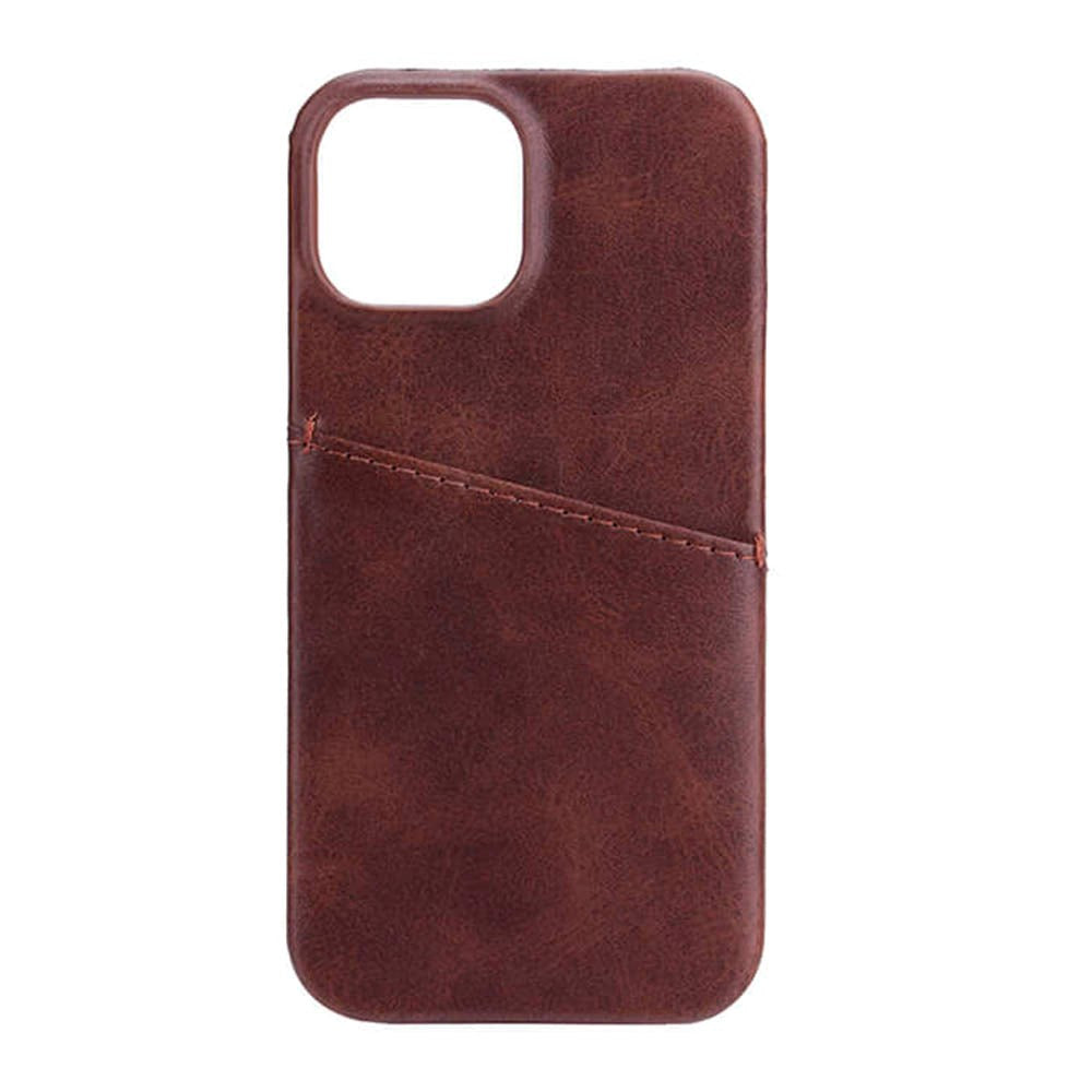 Onsala Collection iPhone 13 Mini Læder Bagside Cover m. Kortlomme - Brun