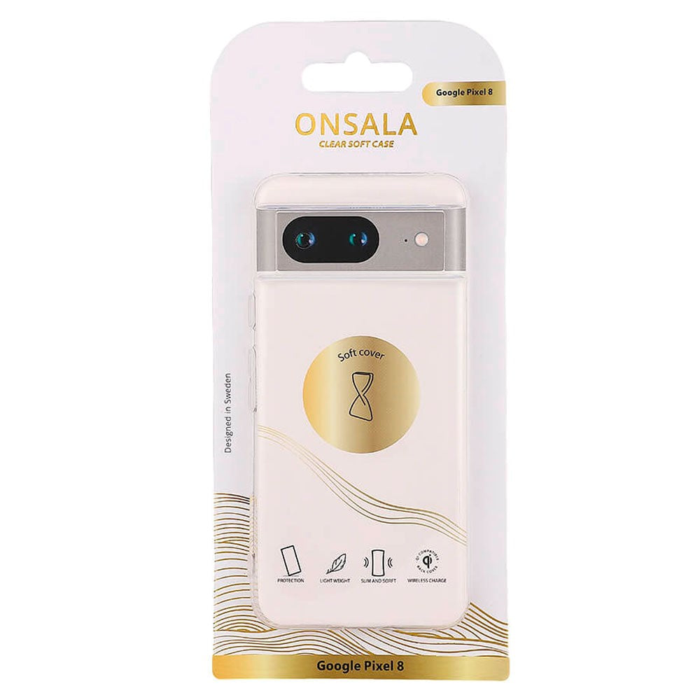 Onsala Google Pixel 8 Clear Soft Bagside Cover - Gennemsigtig
