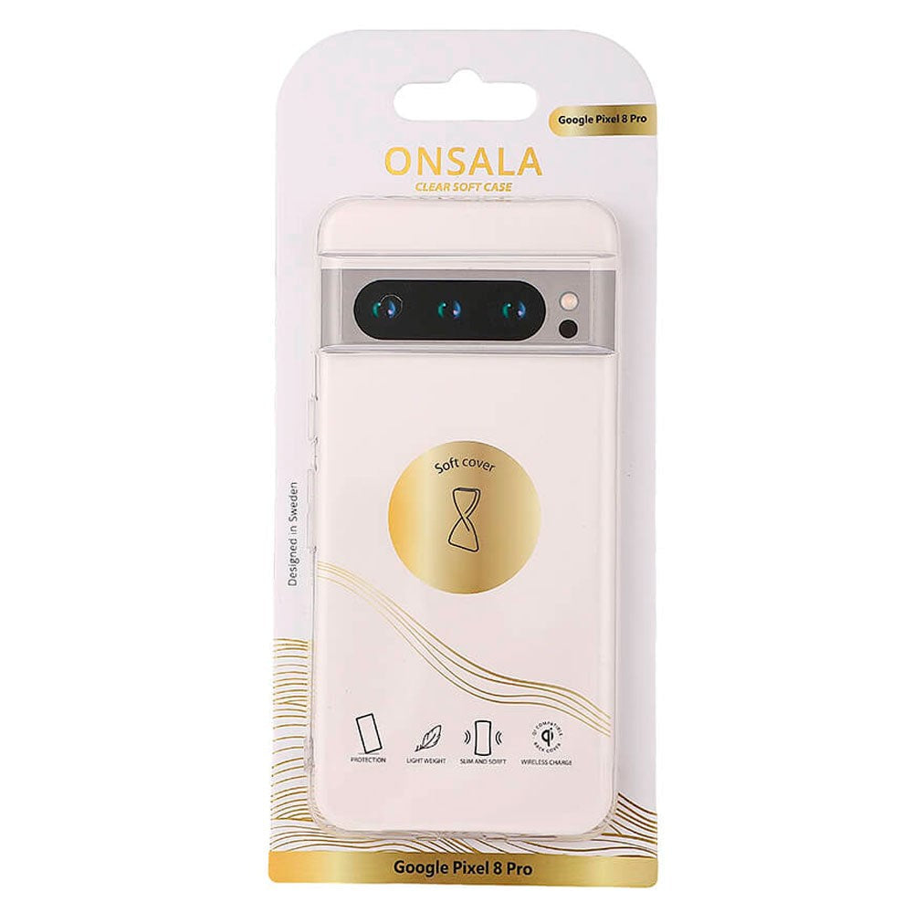 Onsala Google Pixel 8 Pro Clear Soft Bagside Cover - Gennemsigtig