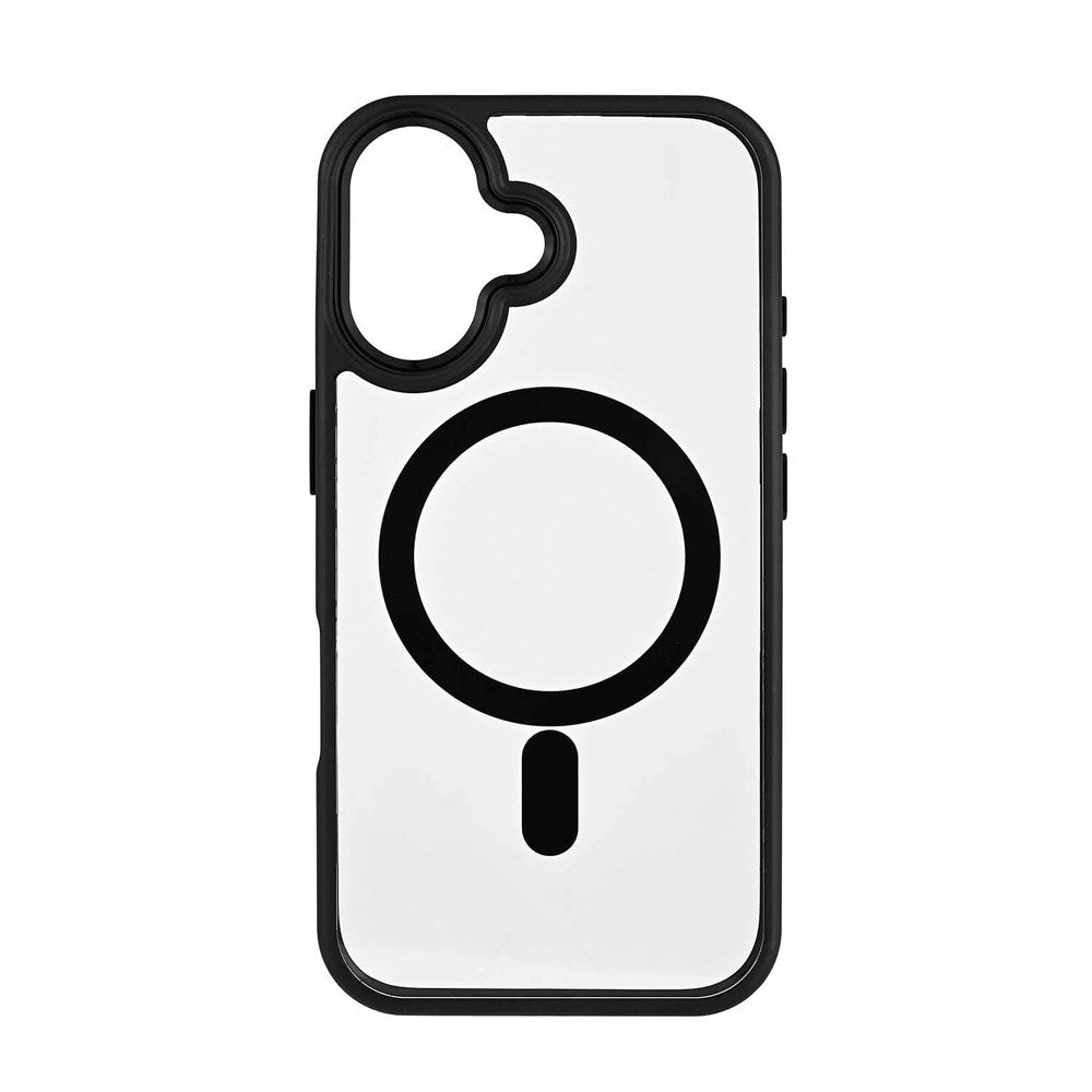 Onsala iPhone 16 Bumper Mobil Cover - MagSafe Kompatibel - Sort & Gennemsigtig
