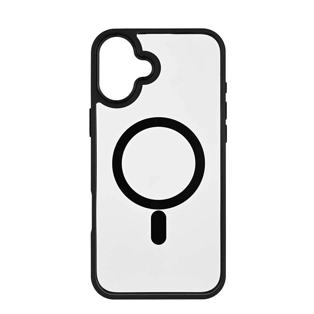 Onsala iPhone 16 Plus Bumper Mobil Cover - MagSafe Kompatibel - Sort & Gennemsigtig