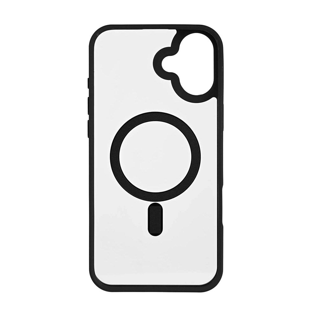Onsala iPhone 16 Plus Bumper Mobil Cover - MagSafe Kompatibel - Sort & Gennemsigtig