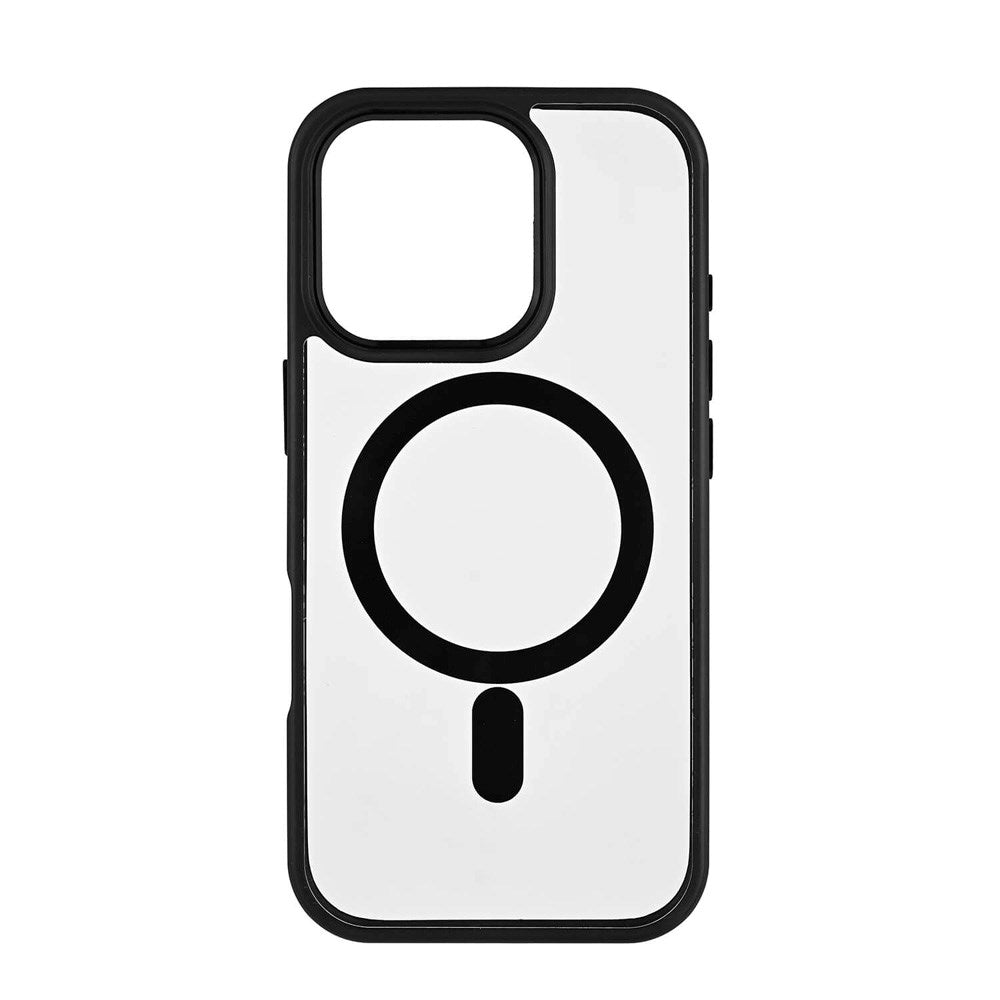 Onsala iPhone 16 Pro Bumper Mobil Cover - MagSafe Kompatibel - Sort & Gennemsigtig