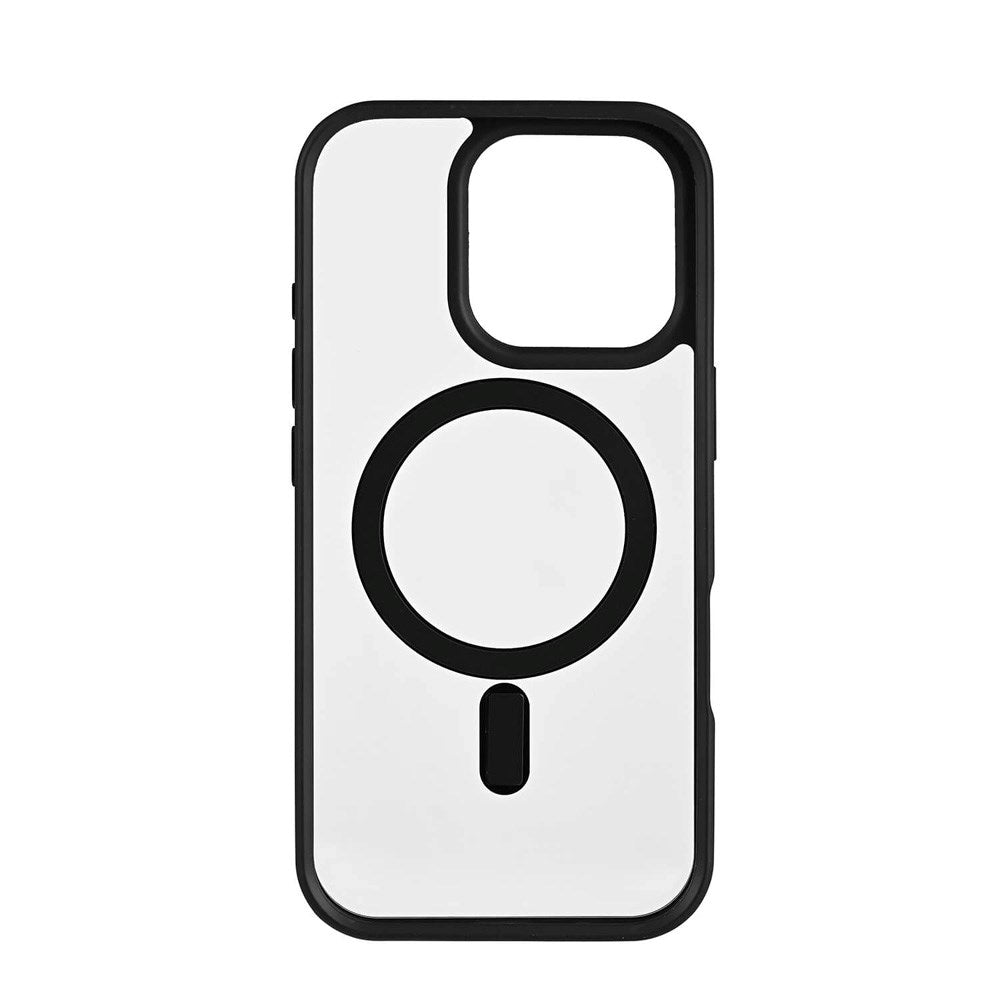 Onsala iPhone 16 Pro Bumper Mobil Cover - MagSafe Kompatibel - Sort & Gennemsigtig