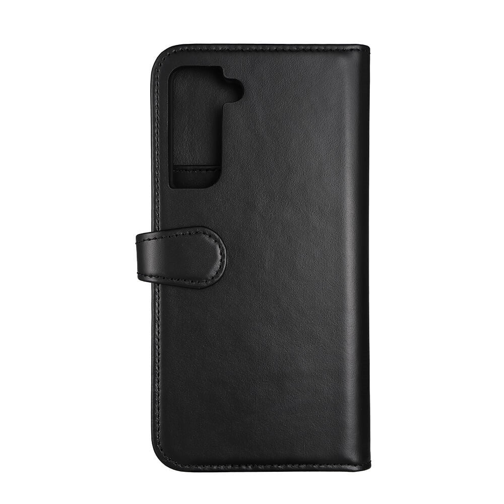 Samsung Galaxy S21 FE Buffalo Wallet Ægte Læder Magnet Flip Cover m. Pung - Sort