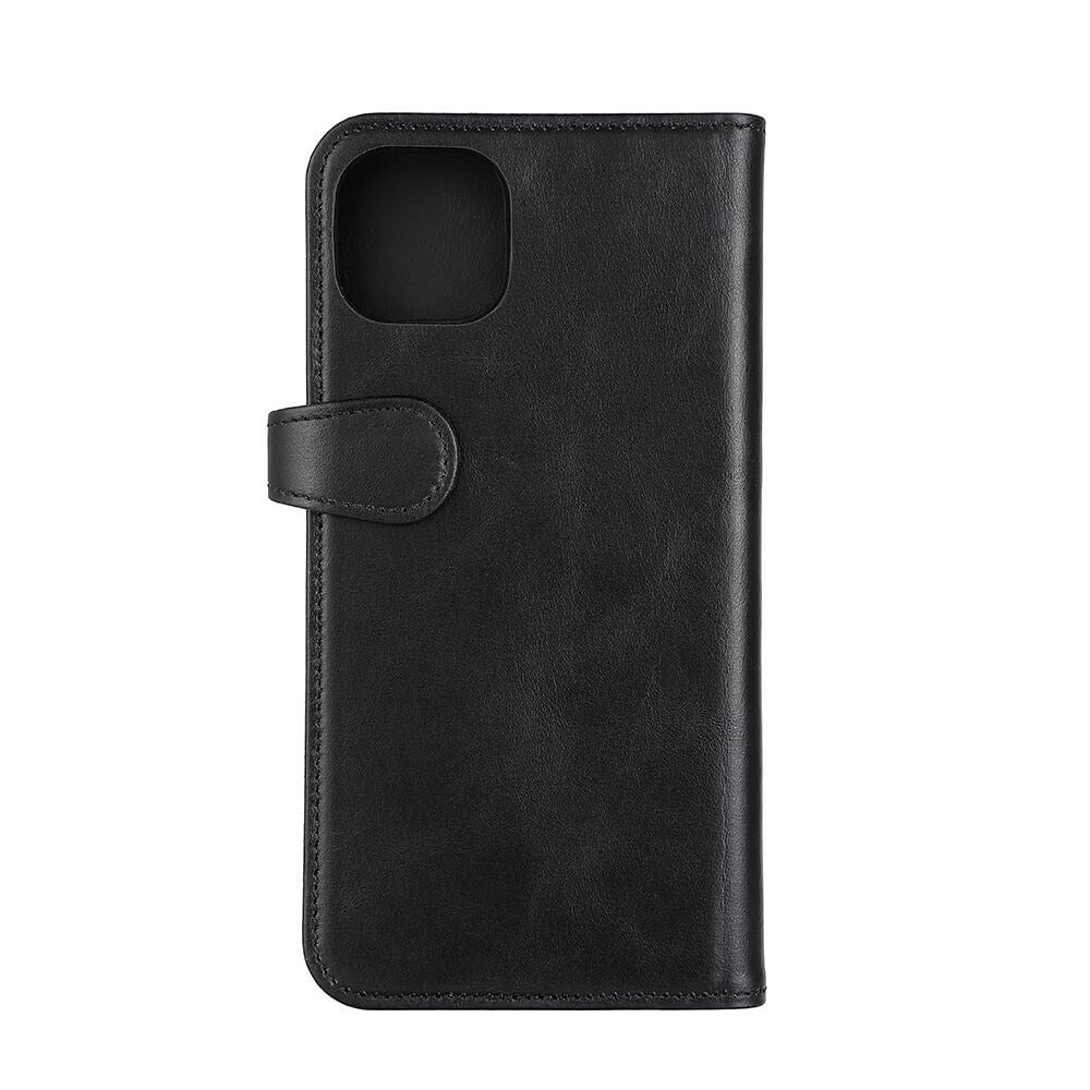 Buffalo iPhone 14 Plus Wallet Ægte Læder Magnet Flip Cover m. Pung - Sort