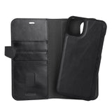 Gear Buffalo iPhone 14 Plus Wallet Ægte Læder Magnet Flip Cover m. Pung - Sort