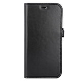 GEAR Buffalo iPhone 15 Pro 2-in-1 Wallet Ægte Læder Magnet Flip Cover m. Pung - Sort