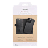 GEAR Buffalo iPhone 15 Pro Max 2-in-1 Wallet Ægte Læder Magnet Flip Cover m. Pung - Sort