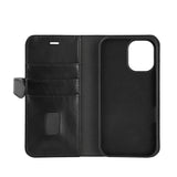 GEAR Buffalo iPhone 16 2-in-1 Wallet Ægte Læder Magnet Flip Cover m. Pung - MagSafe Kompatibel - Sort