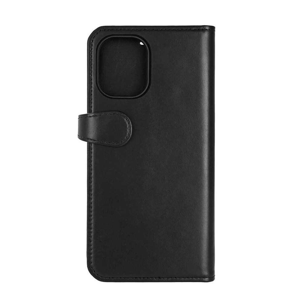 Buffalo iPhone 16 Plus 2-in-1 Wallet Ægte Læder Magnet Flip Cover m. Pung - MagSafe Kompatibel - Sort